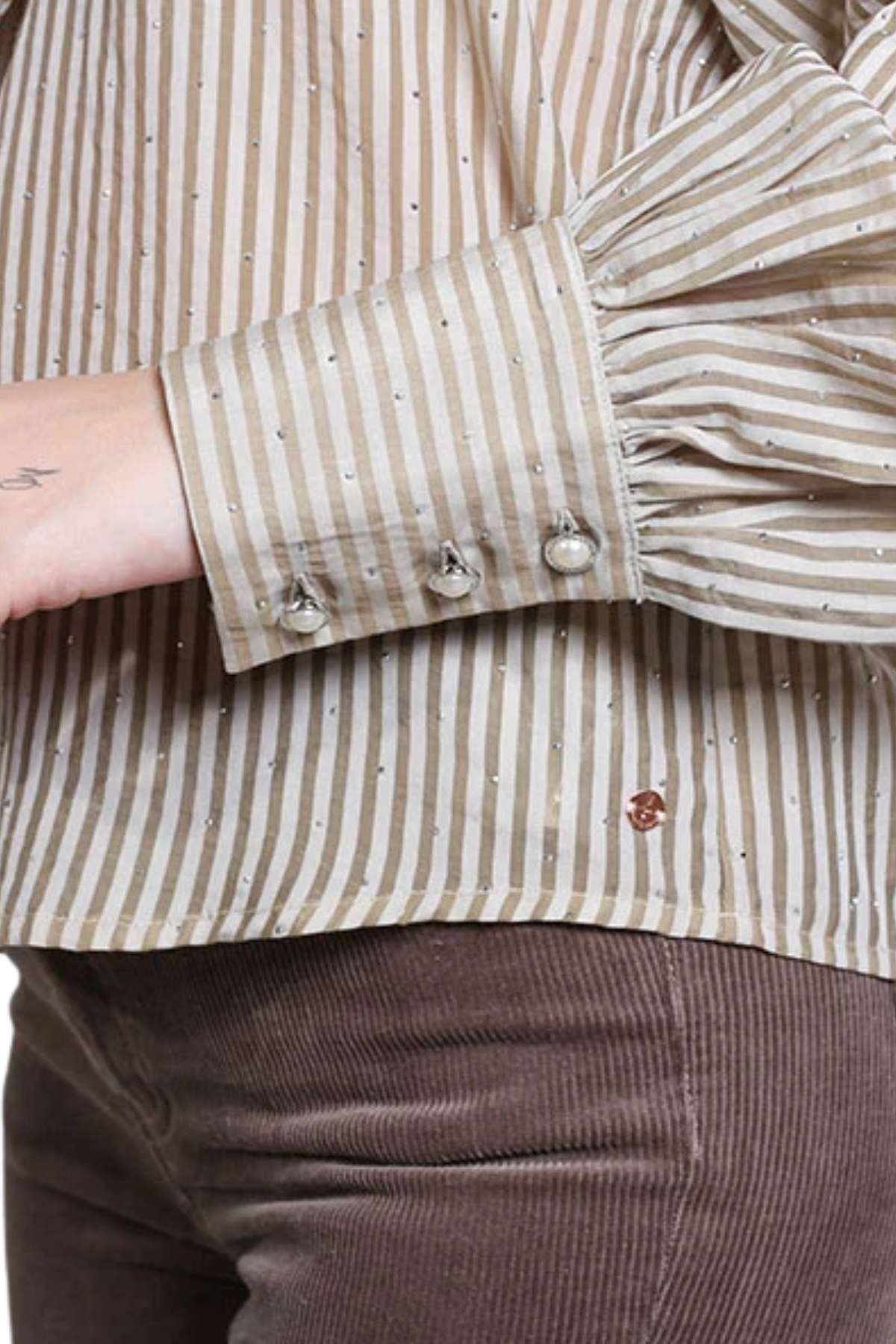 Ladies Natalia Light Coffee Top-Close Up View