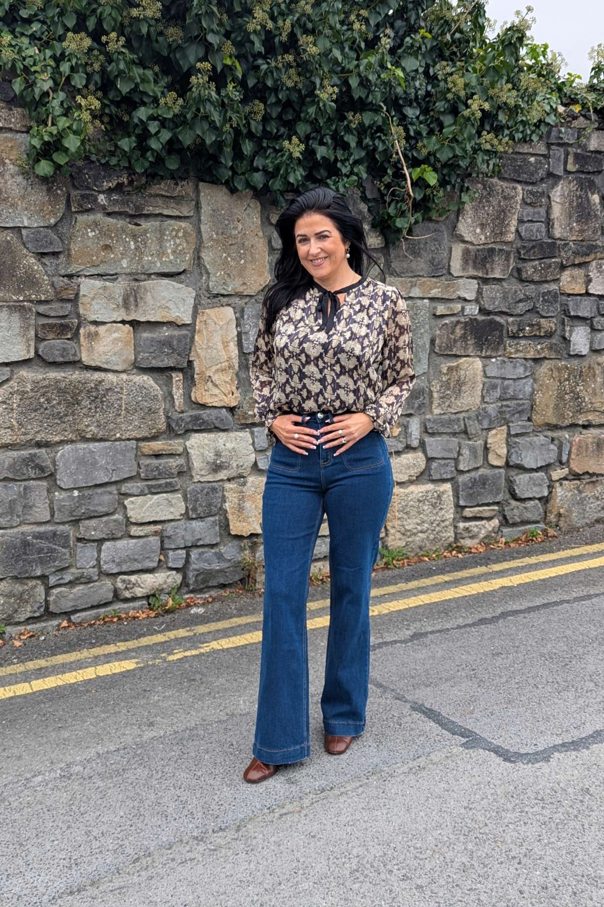 Tina in the Maria Gold To paired with the ADA Jeans