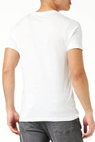 VANS Wrecked Angle-B White Tee White model front view