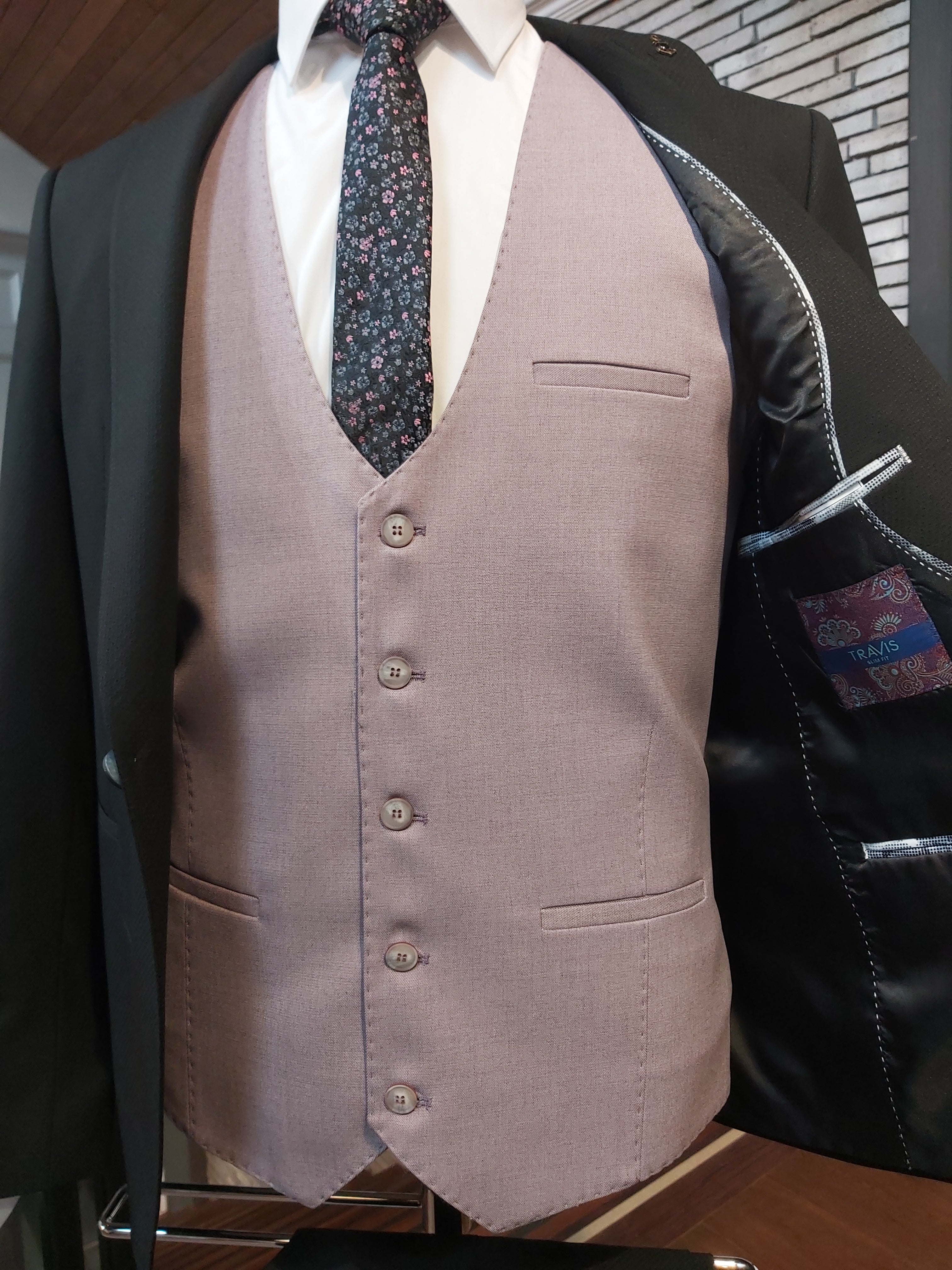 BENETTI Albert Blush Waistcoat BLUSH front view