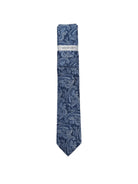 Zazzi Men's Paisley Tie - Blue Blue front view
