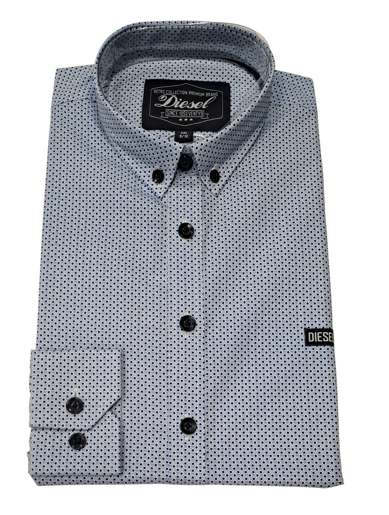 DIESEL KIDS Gannon Blue Print Shirt Blue detail view