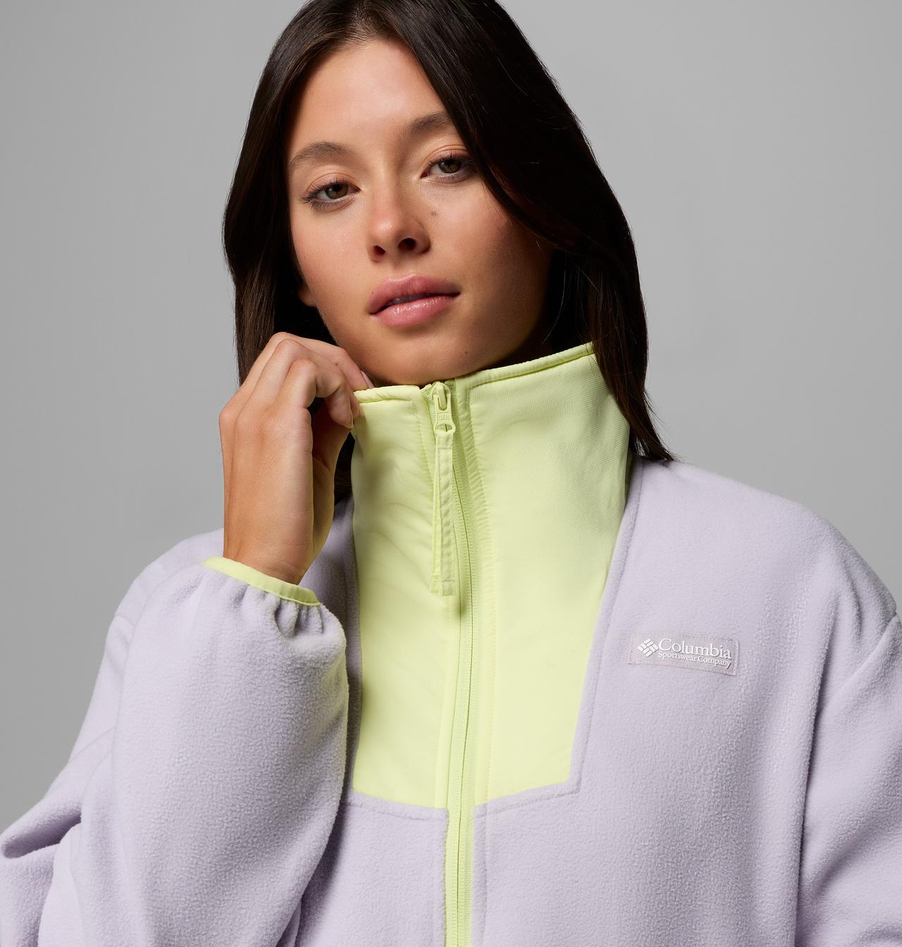 Womens Sequoia Grove™ 1/2 Zip Fleece-Lavender Pearl-Zip Fastening View