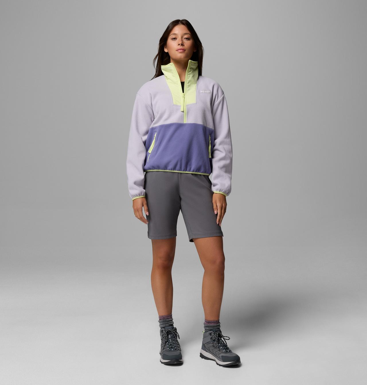Womens Sequoia Grove™ 1/2 Zip Fleece-Lavender Pearl-Model Full Front View