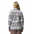 Columbia Womens Benton Springs Printed 1 / 2 Snap fleece in Cirrus Grey, back view