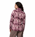 Columbia Womens Benton Springs Printed 1 / 2 Snap fleece in Antique Mauve, back model view