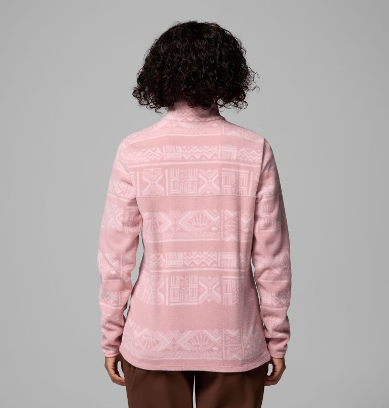 Womens Benton Springs™ Printed 1/2 Snap-Eraser Pink-Model Back View