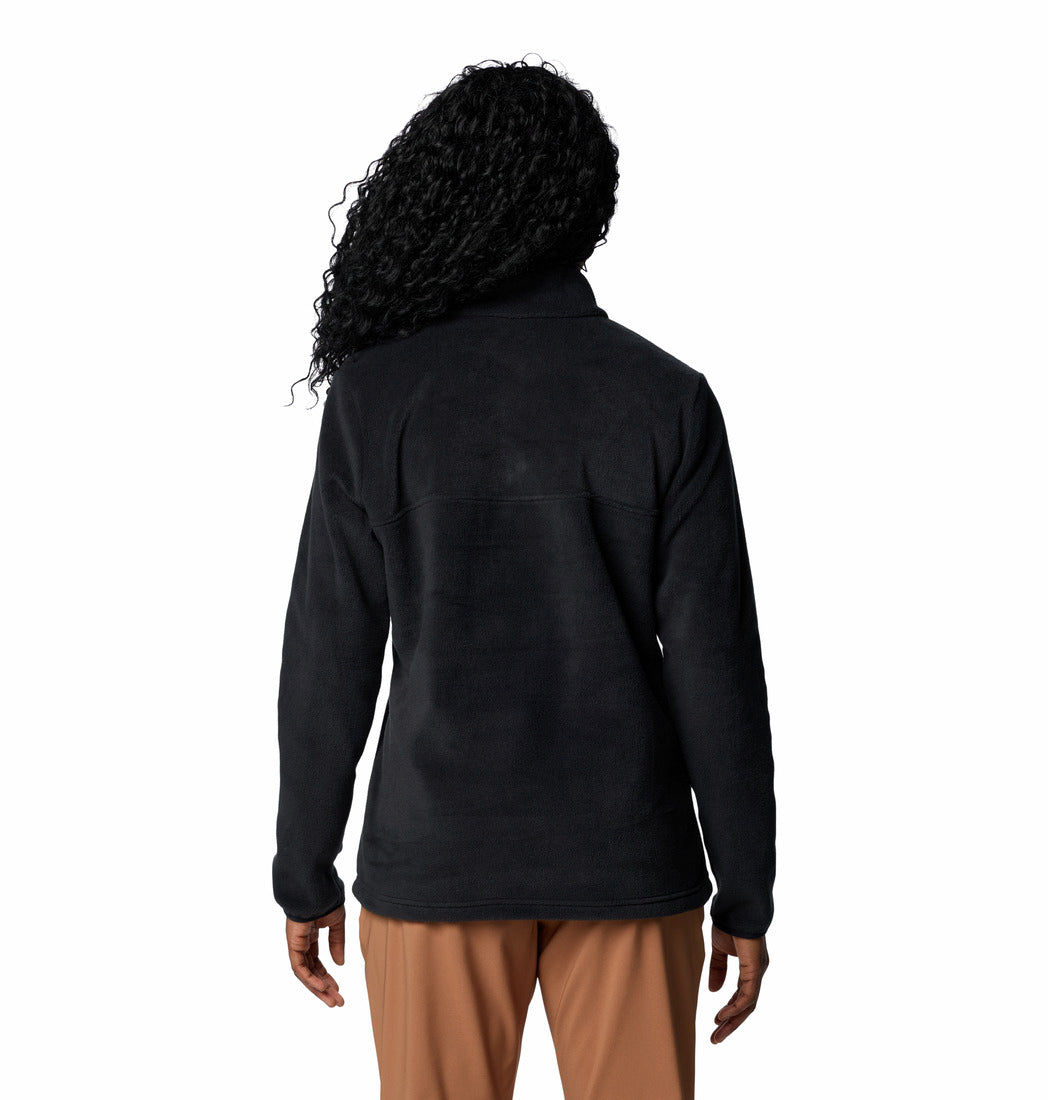 Person wearing a black jacket on a white background