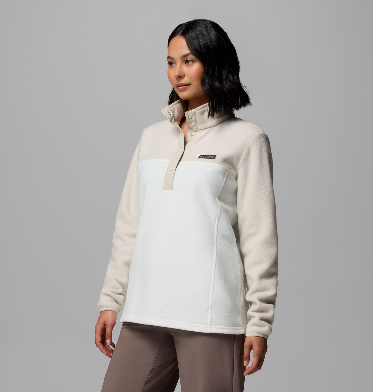 Womens Benton Springs™ 1/2 Snap Pull Over Ii-Sea Salt / Dark Stone-Side View
