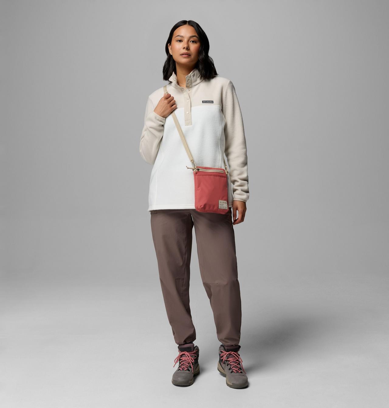 Womens Benton Springs™ 1/2 Snap Pull Over Ii-Sea Salt / Dark Stone-Model Full Front View