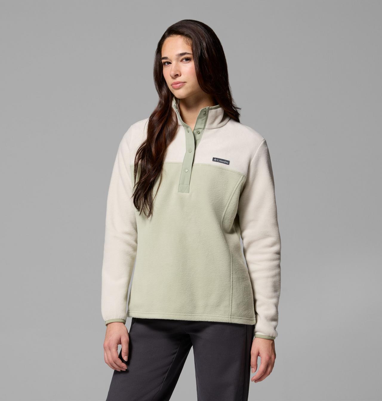 Womens Benton Springs™ 1/2 Snap Pull Over Ii-Safari  Dark Stone-Model Front View