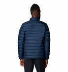 Columbia Mens Lake 22 II Down Jacket in Collegiate Navy, back view worn by model