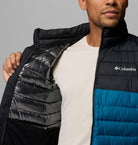 Columbia Men's Powder Lite II Jacket - Phoenix Blue / Black, detail view