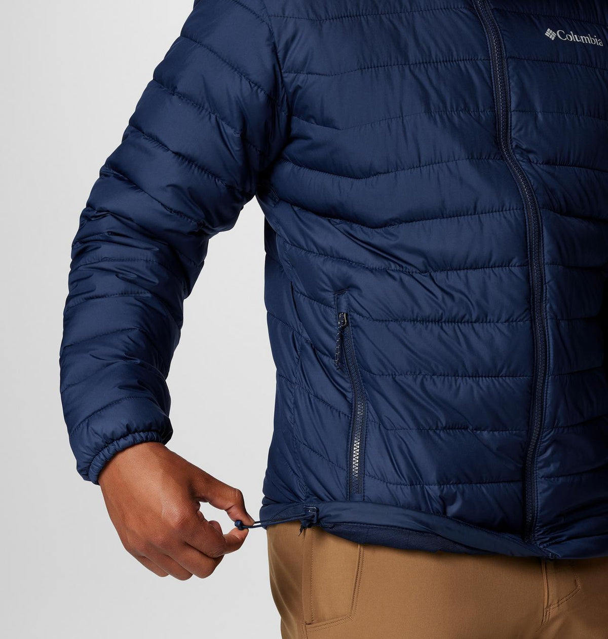 Columbia Men's Powder Lite II Jacket - Collegiate Navy, pocket view