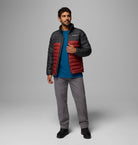 Columbia Men's Powder Lite II Jacket - Red Oxide / Shark, front view on model