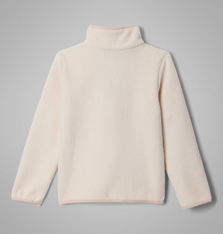 Beige boys fleece jacket on a gray background