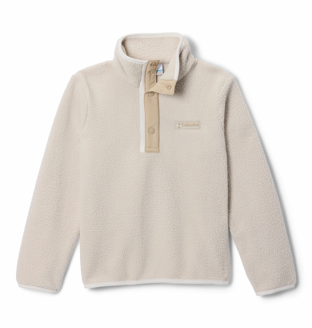 Columbia Boys Helvetia II Half Snap Fleece in Dark Stone, front view