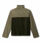 Columbia Boys Steens Mtn II 1 / 4 snap fleece pullover in Greenscape Stone, back view.