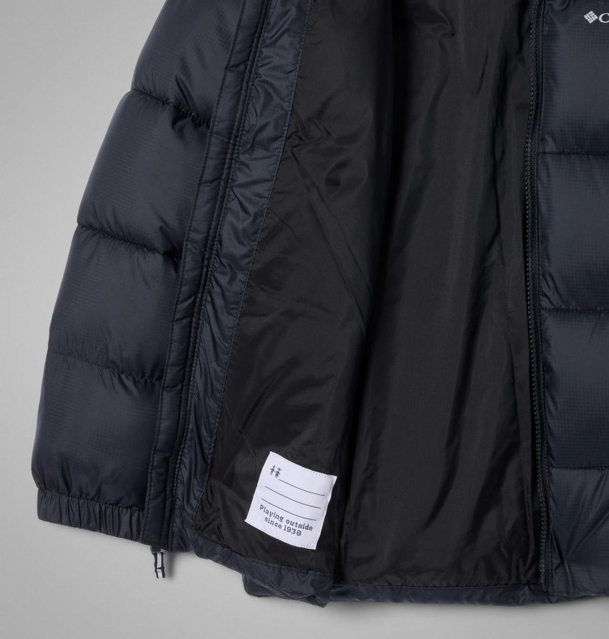 Columbia Boys Puffect II Puffer Jacket - Black, angled view