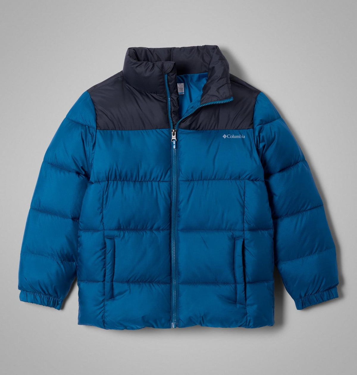 Columbia Boys Puffect II Puffer Jacket - Phoenix Blue/Black, front view