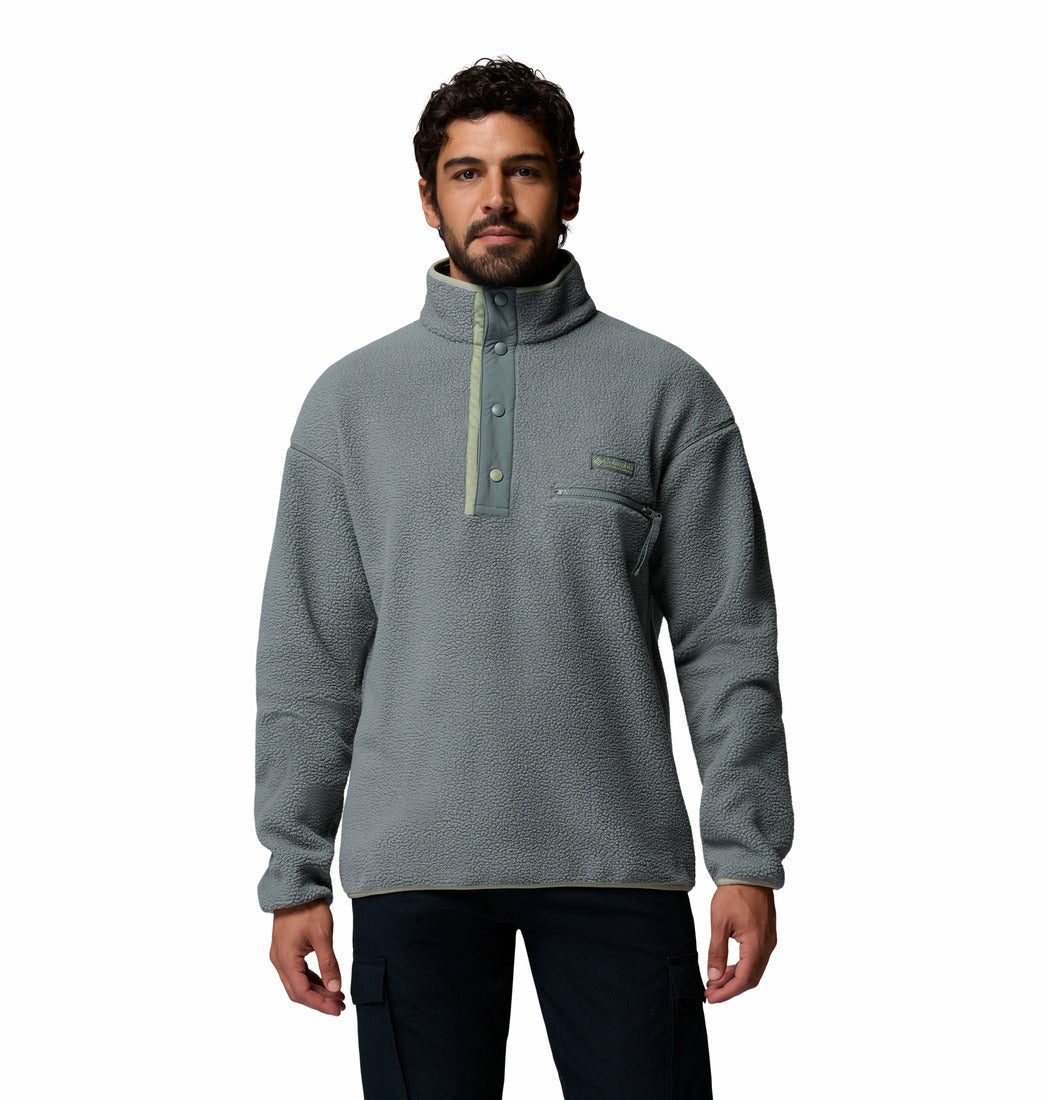 Columbia Mens Helvetia II Half Snap Fleece in Sedona Sage, front model view