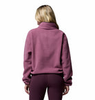 Columbia Womens Helvetia II Cropped Half Snap Fleece in Antique Mauve, back view