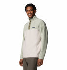 Columbia Mens Steens Mountain Half Snap II fleece in Dark Stone Safari, angled model view