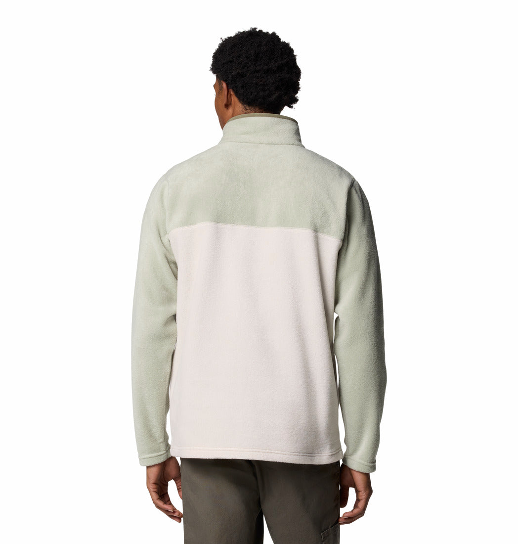 Columbia Mens Steens Mountain Half Snap II fleece in Dark Stone Safari, back model view