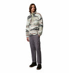 Columbia Mens Helvetia II Printed Half Snap Fleece in Sedona Sage Sum, full body model view