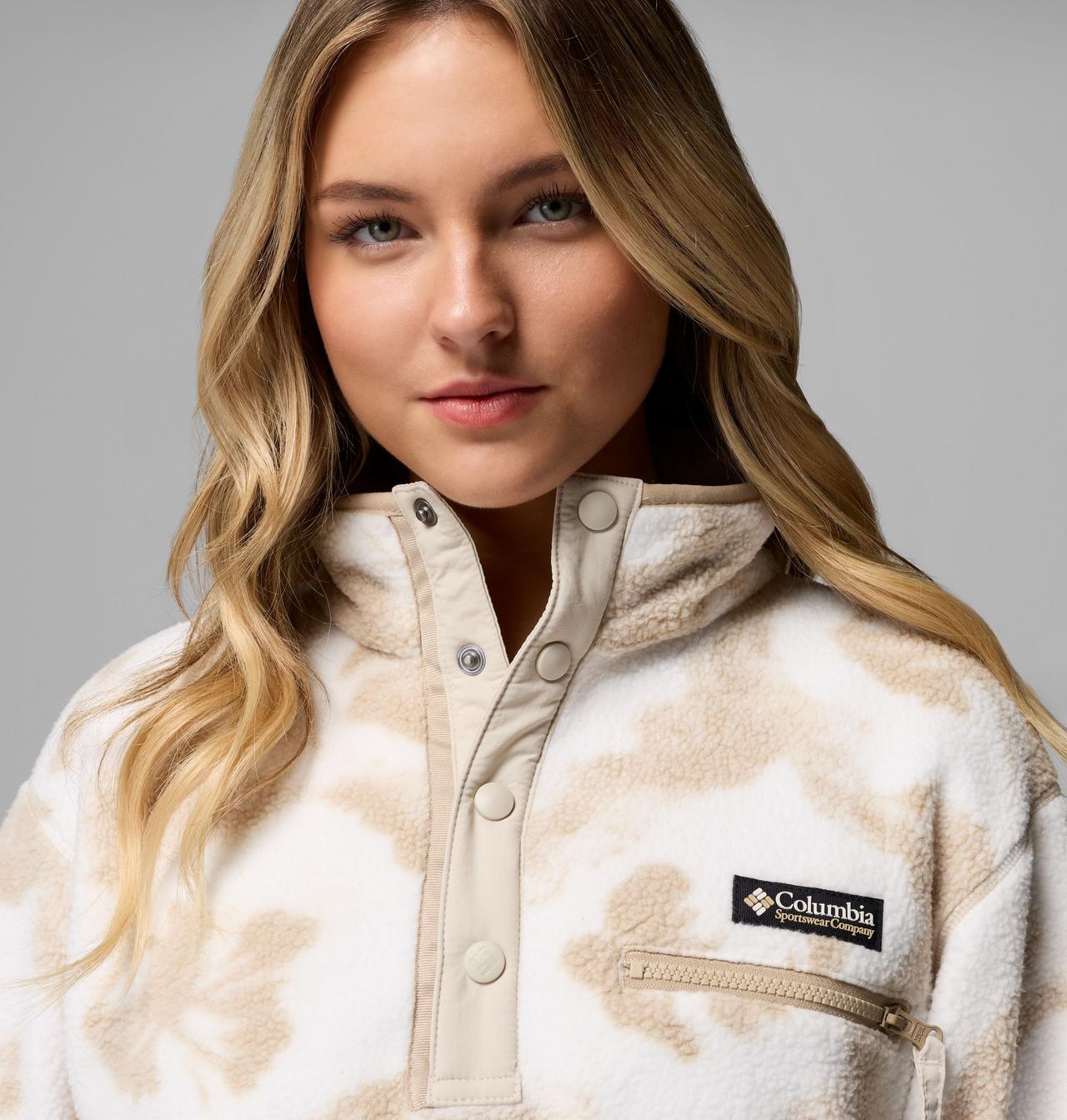 Womens Helvetia™ Ii Printed Cropped Half Snap-Sea Salt Retro-Sap Button View
