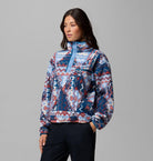 Columbia Womens Helvetia II Cropped Printed Sherpa Fleece - Rainy Day Geom-Side View