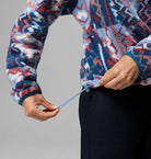 Columbia Womens Helvetia II Cropped Printed Sherpa Fleece - Rainy Day Geom-Pull String View