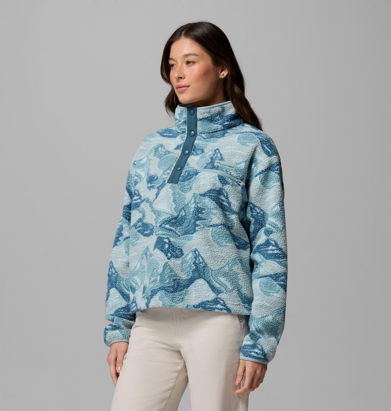 Womens Helvetia™ Ii Printed Cropped Half Snap-Marine Light-Side View