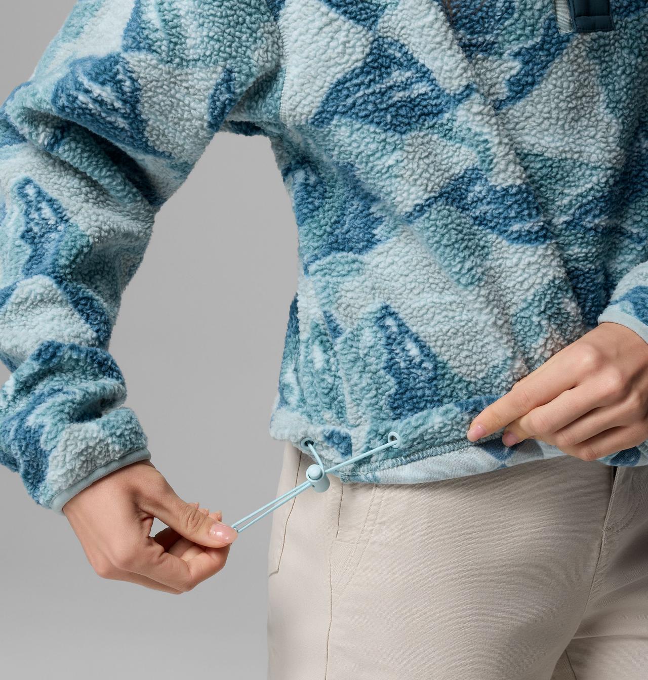 Womens Helvetia™ Ii Printed Cropped Half Snap-Marine Light-Draw String View