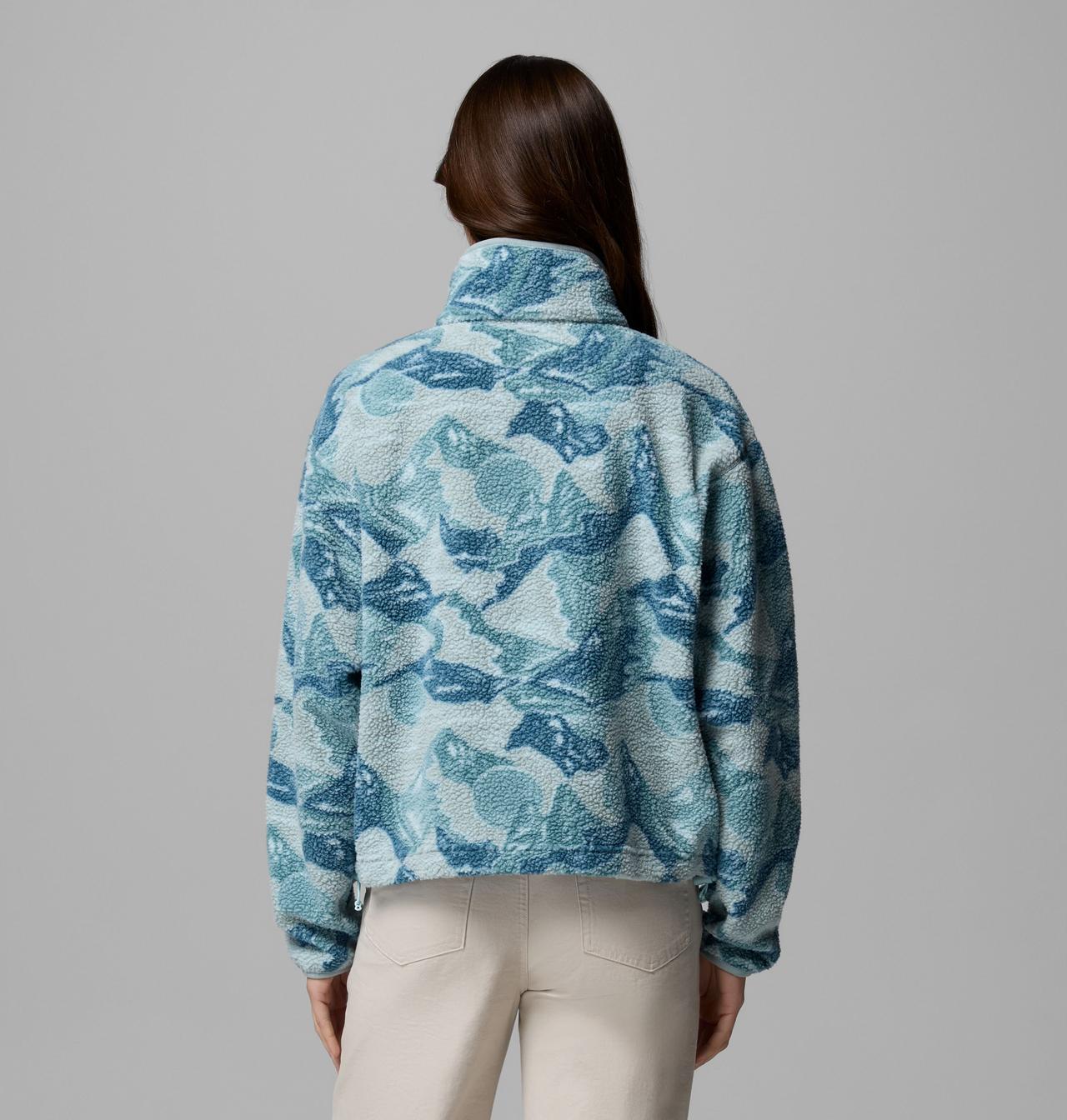Womens Helvetia™ Ii Printed Cropped Half Snap-Marine Light-Back View