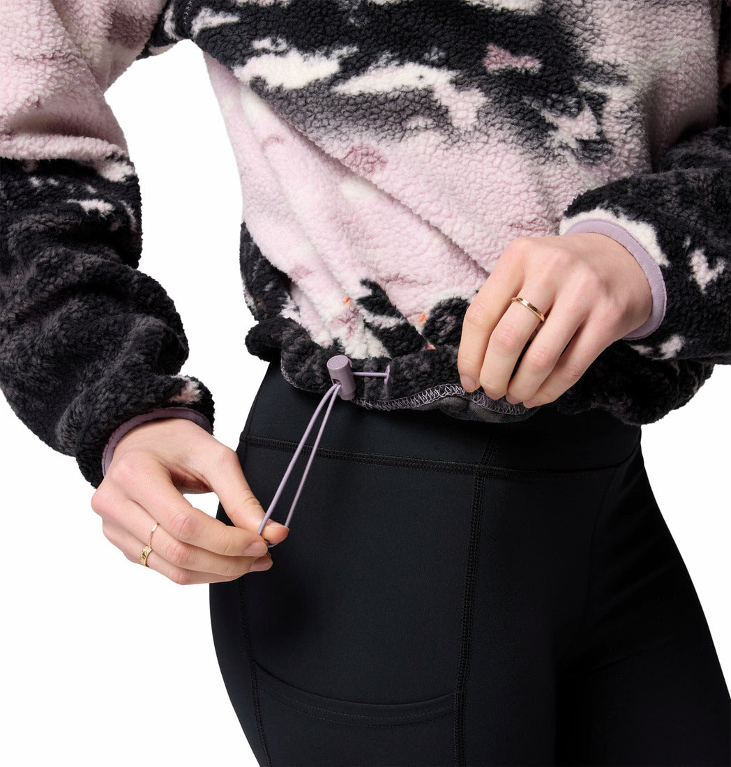 Ladies Womens Helvetia™ Ii Printed Cropped Half Snap-Shale Purple Sisters-Tie Cord View