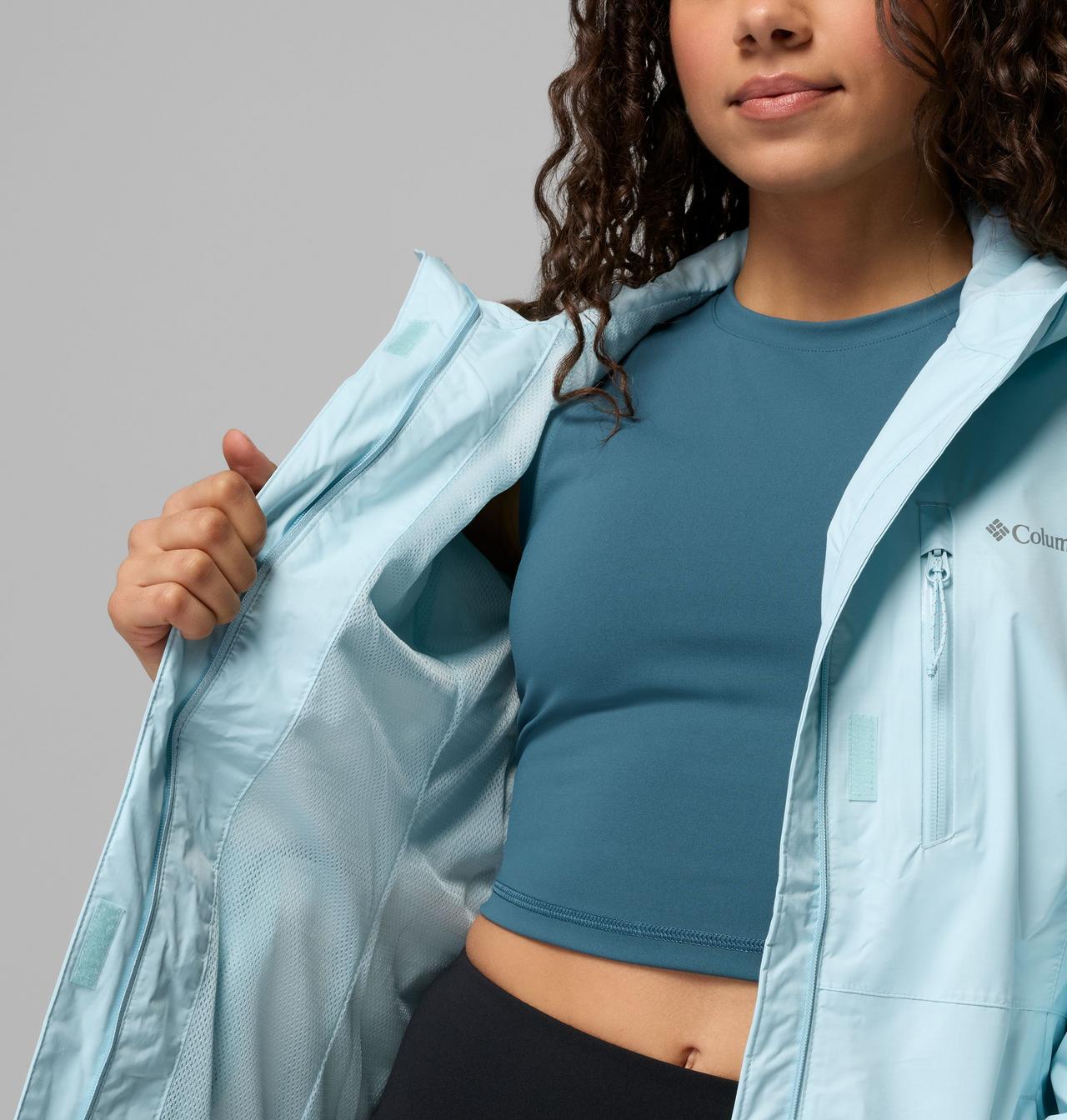 Womens Pouring Adventure™ Iii Jacket-Marine Light-Inside Jacket