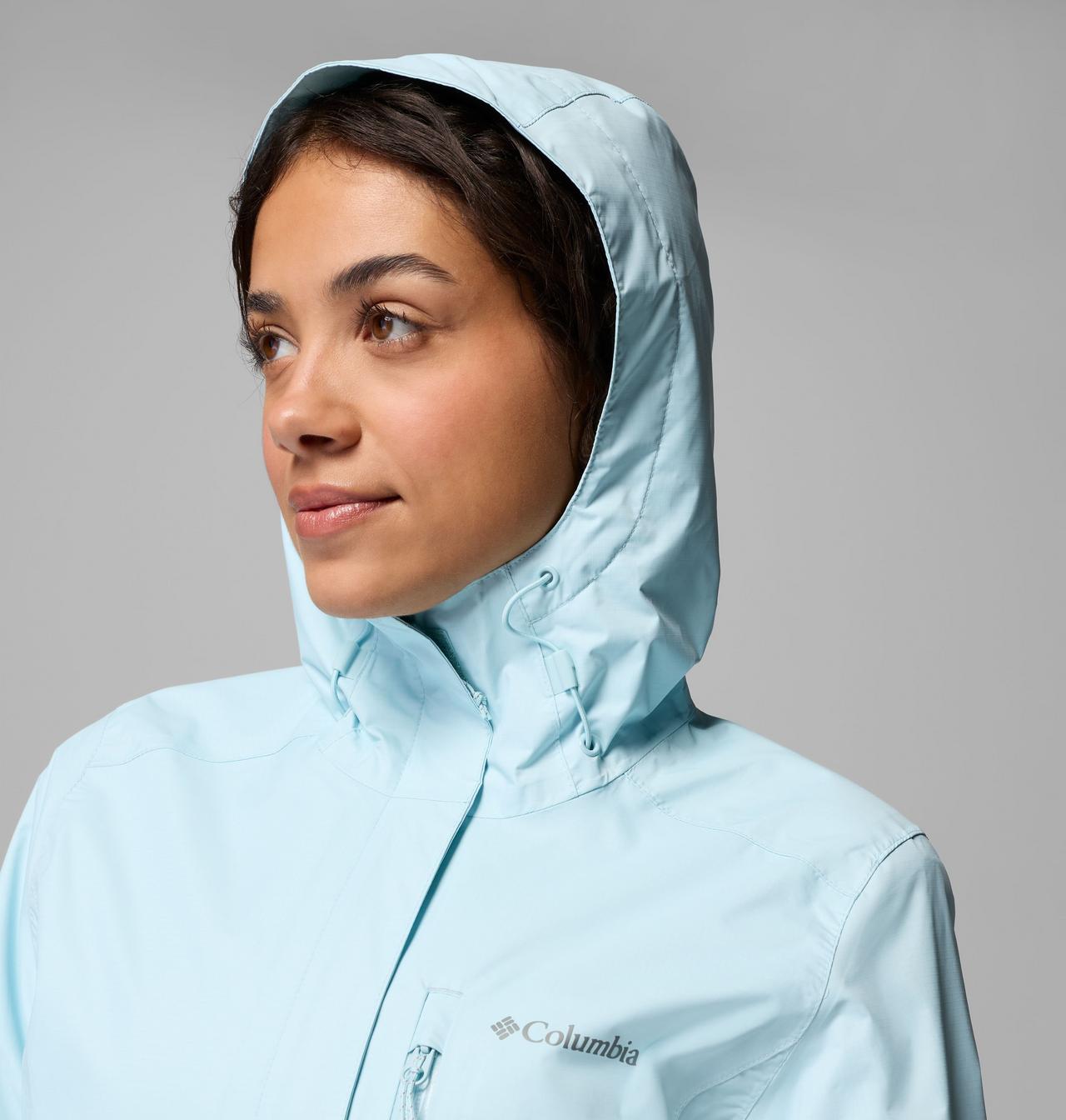 Womens Pouring Adventure™ Iii Jacket-Marine Light-Hood View