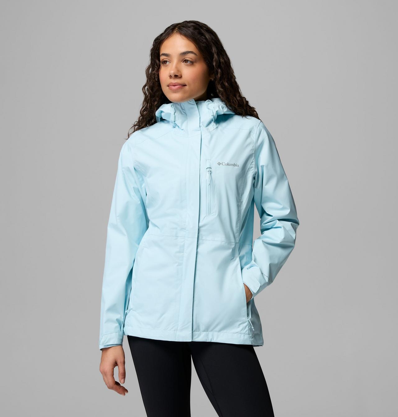 Womens Pouring Adventure™ Iii Jacket-Marine Light-Jacket Closed View