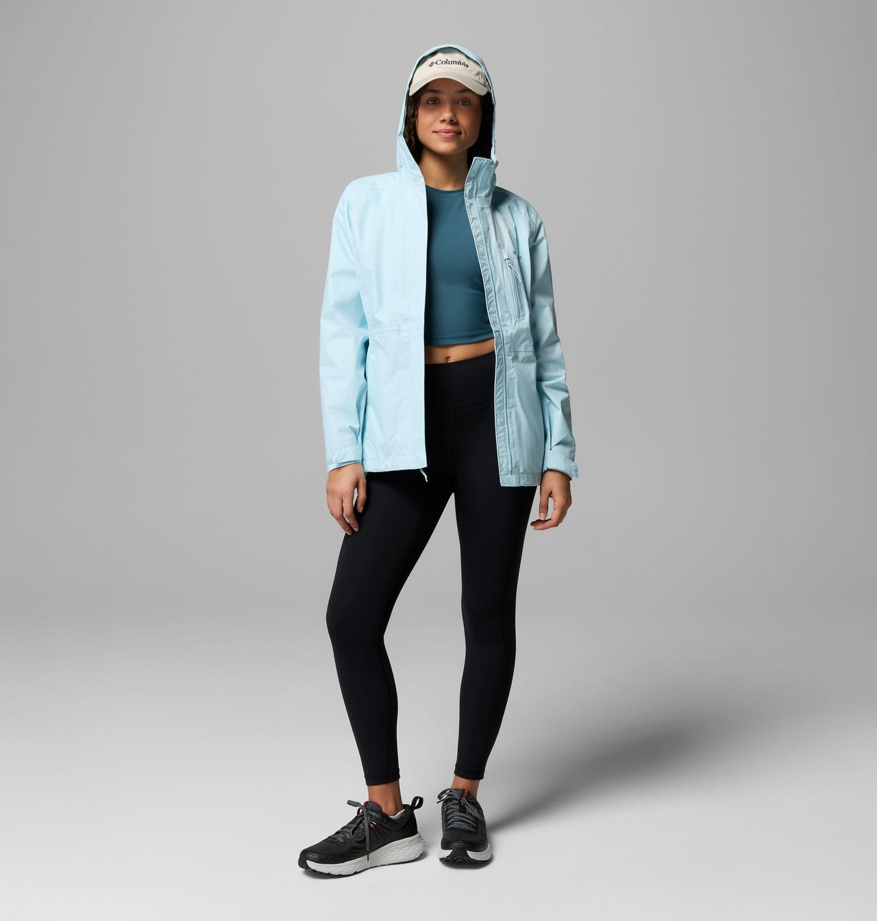 Womens Pouring Adventure™ Iii Jacket-Marine Light-Jacket Opened View