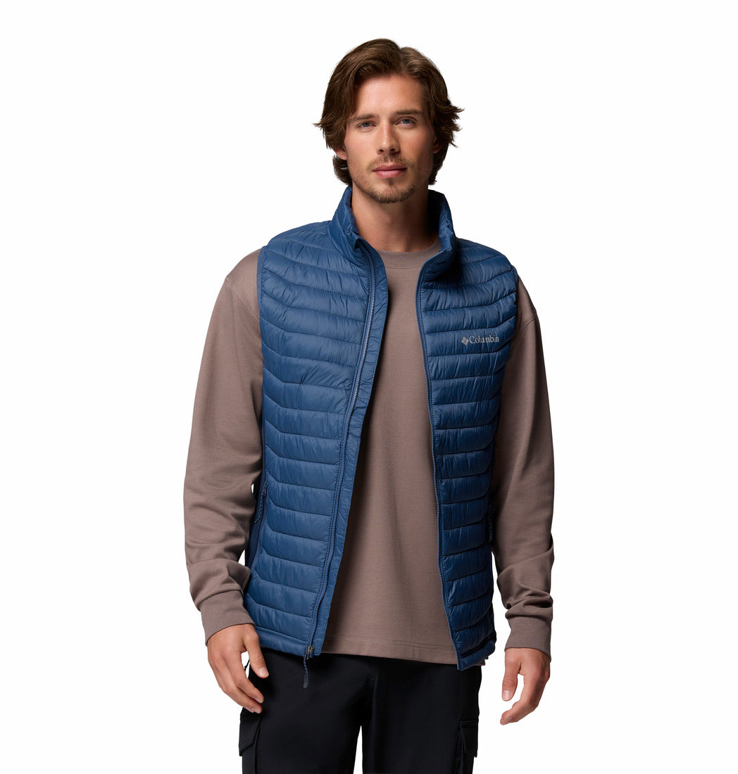 Columbia Mens Powder Pass™ Hybrid Vest-Dark Mountain, detail view