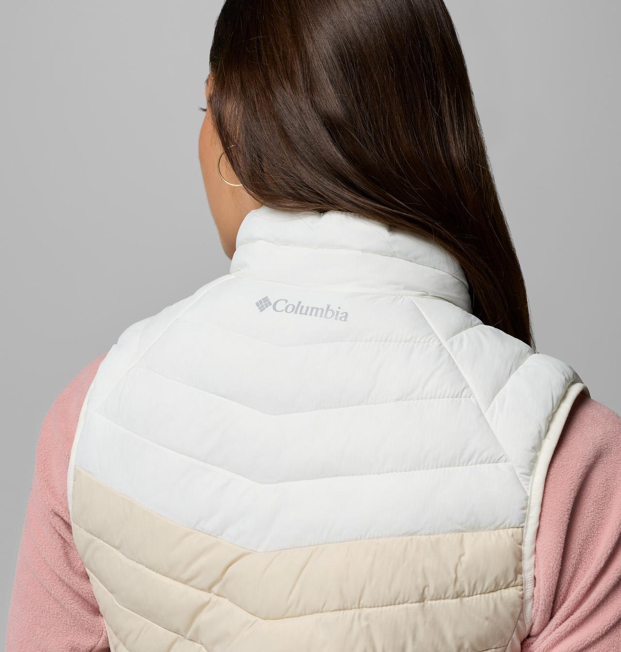 Womens Powder Pass™ Iii Hybrid Vest-Dark Stone  Sea-Logo View