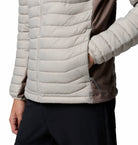Columbia Mens Powder Pass Hybrid Jacket in Flint Grey Iron, side pocket detail