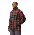 Columbia Rugged Ridge high pile half zip fleece in Sedona Sage Twi, angled model view