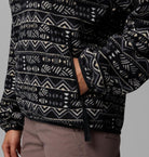 Womens Sequoia Grove™ Printed Half Zip-Black  Horizons-Pocket View