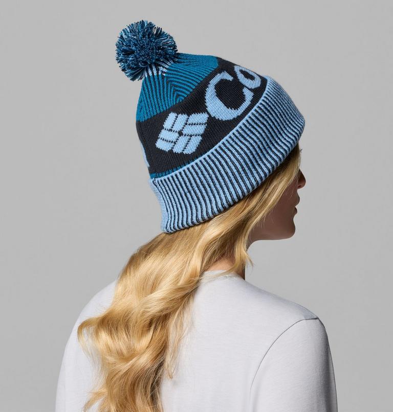 Columbia Unisex Polar Powder III Beanie - Rainy Day / Phoenix Blue / Black, additional model view 2
