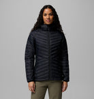 Womens Powder Pass™ Iii Hybrid Hdd Jacket-Black-Model Front View