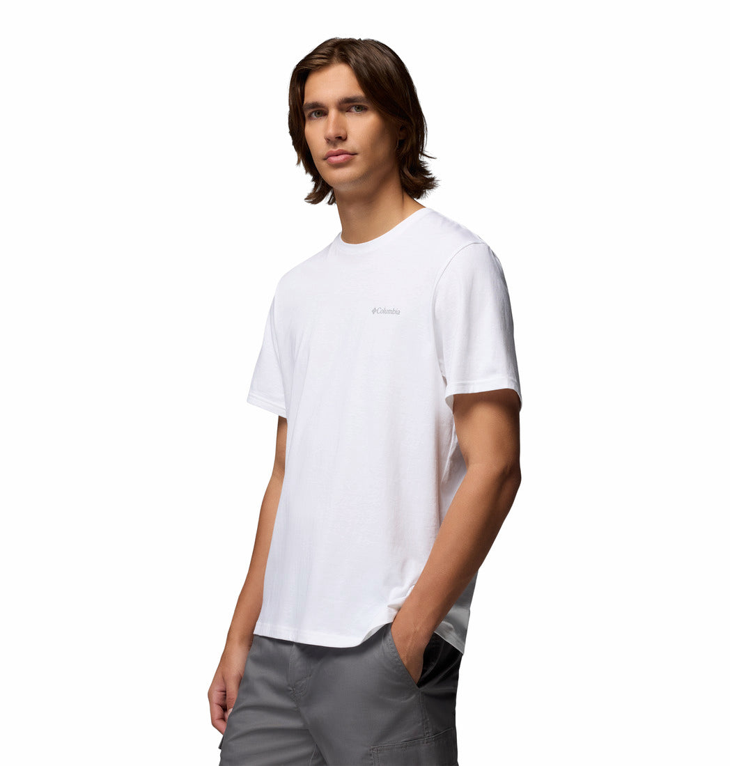 Columbia Mens Csc™ Basic Tee-White, angled model view