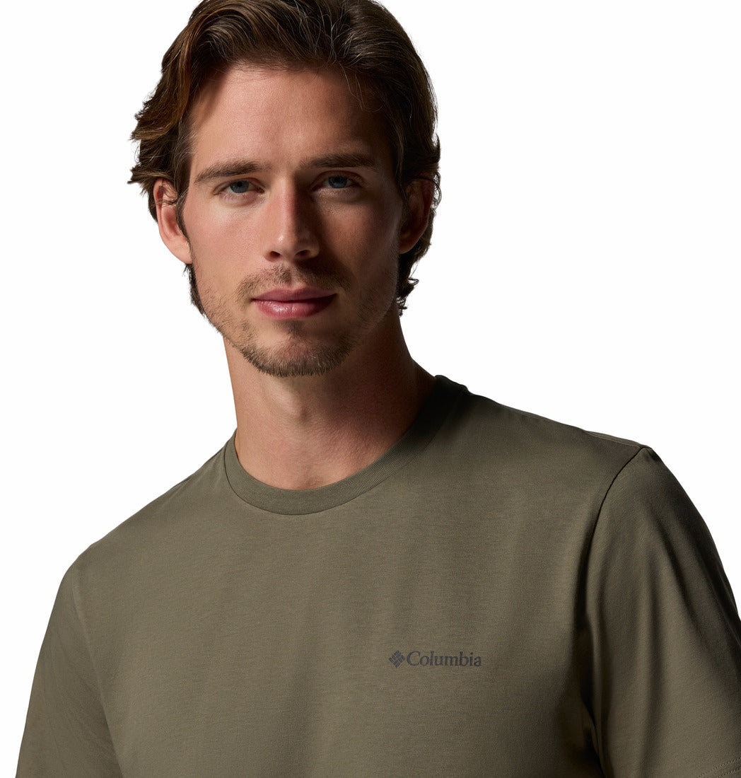 Columbia Mens Csc™ Basic Tee-Stone Green, detail view