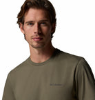 Columbia Mens Csc™ Basic Tee-Stone Green, detail view
